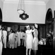 Following a traditional Indian custom of welcoming guests, prime minister Jawaharlal Nehru anoints the forehead of Jacqueline Kennedy with vermillion powder, at his New Delhi residence, Mar. 21, 1962. On the last day of her nine-day visit to India, the US first lady joins a celebration of the Indian spring festival of Holi before she leaves for Lahore in Pakistan.